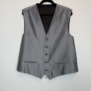 Rolfe Formal silver metalllic waistcoast vest size large suit